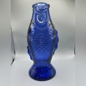 Target Bullseye Playground Blue Glass Fish Vase Retro Style Summer 2025 NEW